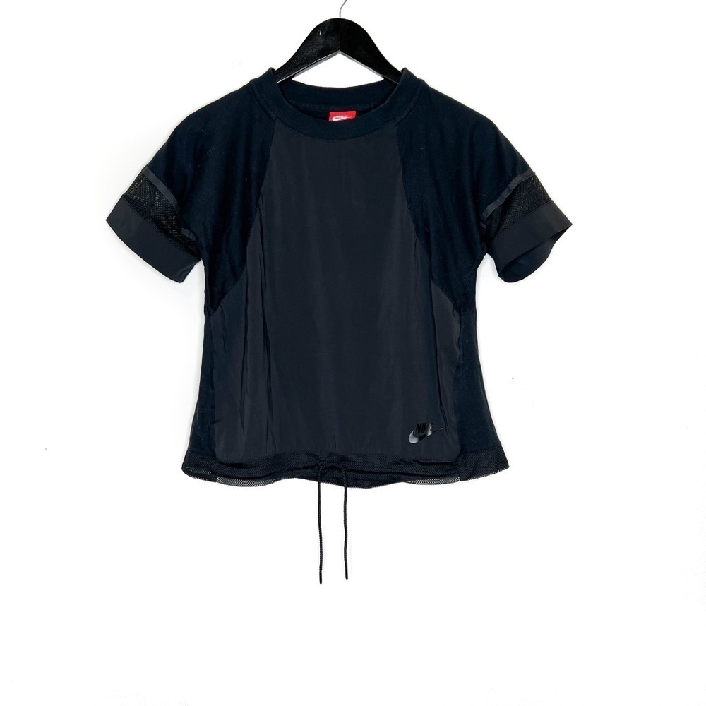 Nike Athletic Top with Drawstring Waist Cotton Black